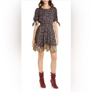 Rebecca Taylor Lia Floral Silk Blend Dress size XL (MSRP $451)
